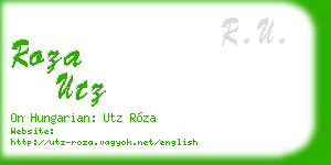 roza utz business card
